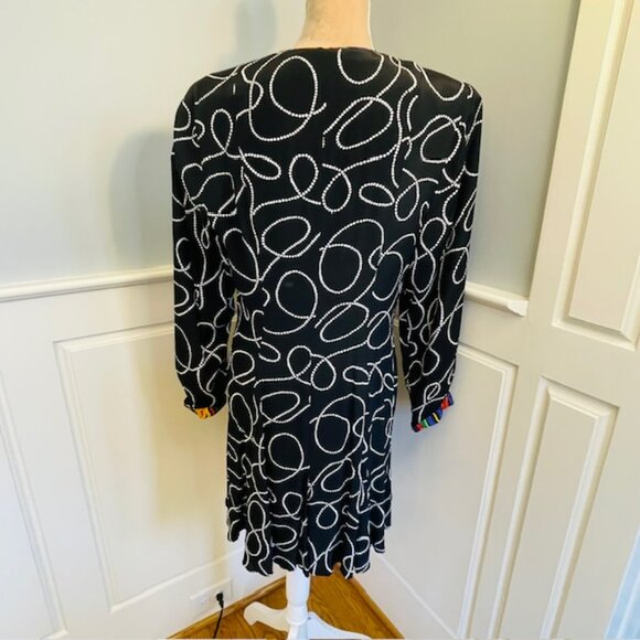 Vintage Platinum by Dorothy Schoelen Funky Heart Button Artsy Coat Dress Medium - Picture 9 of 12